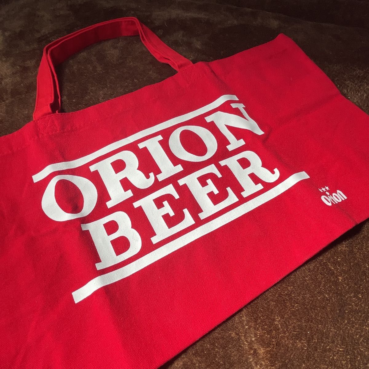 オリオンビール ORION トートバッグ エコバッグ 手提げバッグ 赤 レッド 未使用 非売品 ビック A4もスッポリ