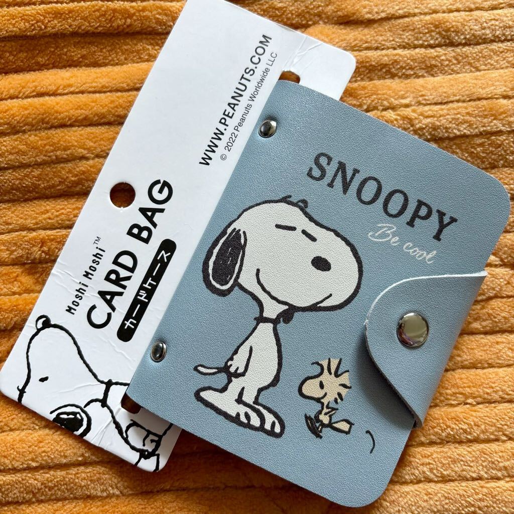  не использовался за границей ограничение Snoopy SNOOPY футляр для карточек Woodstock карта вид место хранения футляр для визитных карточек карта карман максимальный 40 шт. входит возможность PEANUTS голубой 