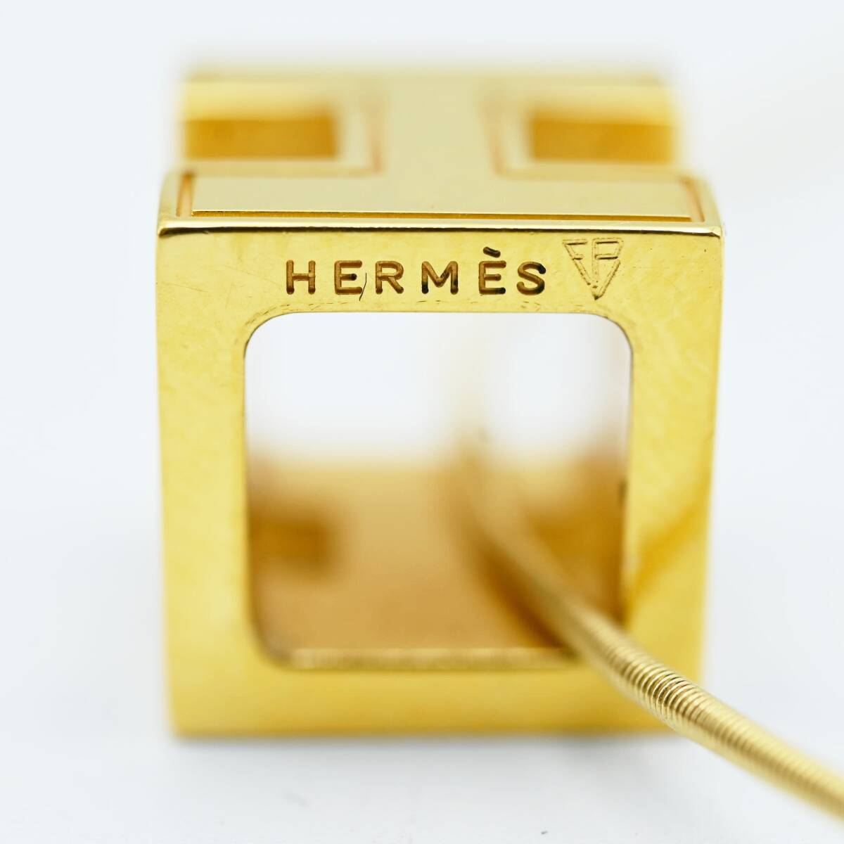 M04 HERMES エルメス カージュドアッシュ Hキューブ ネックレス ブラック/ゴールド