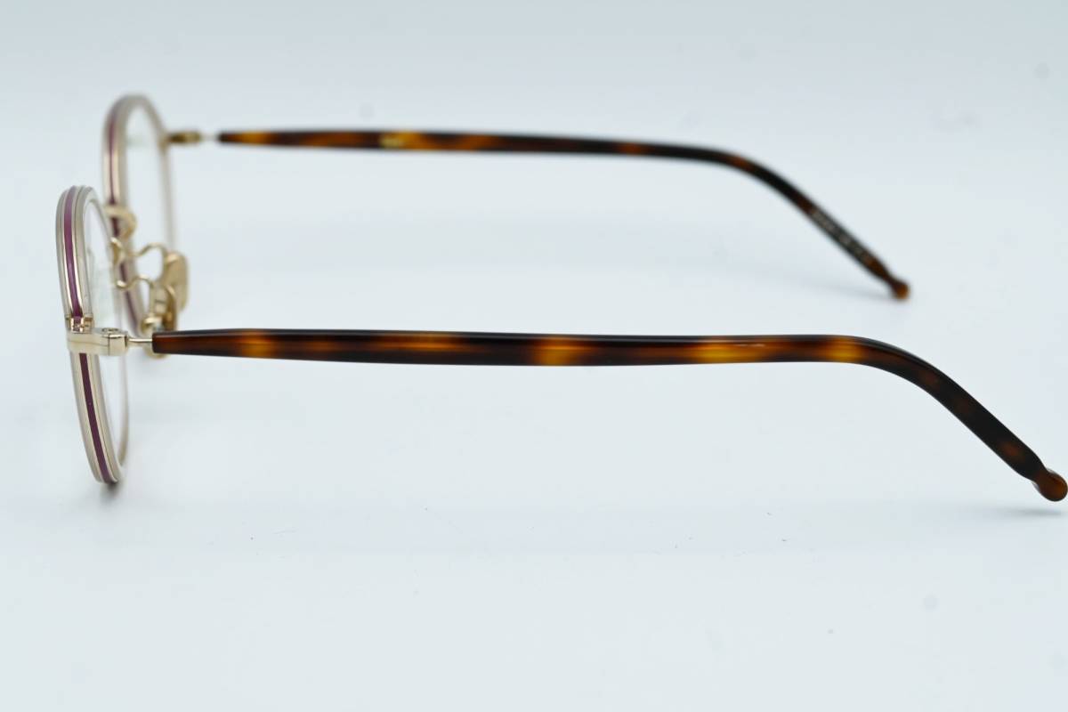 M03 UKMK eyewear ユーケーエムケー アイウェア Spin メタル/セルフレーム メガネ ピンク×ゴールド/ブラウン 度入り_画像4
