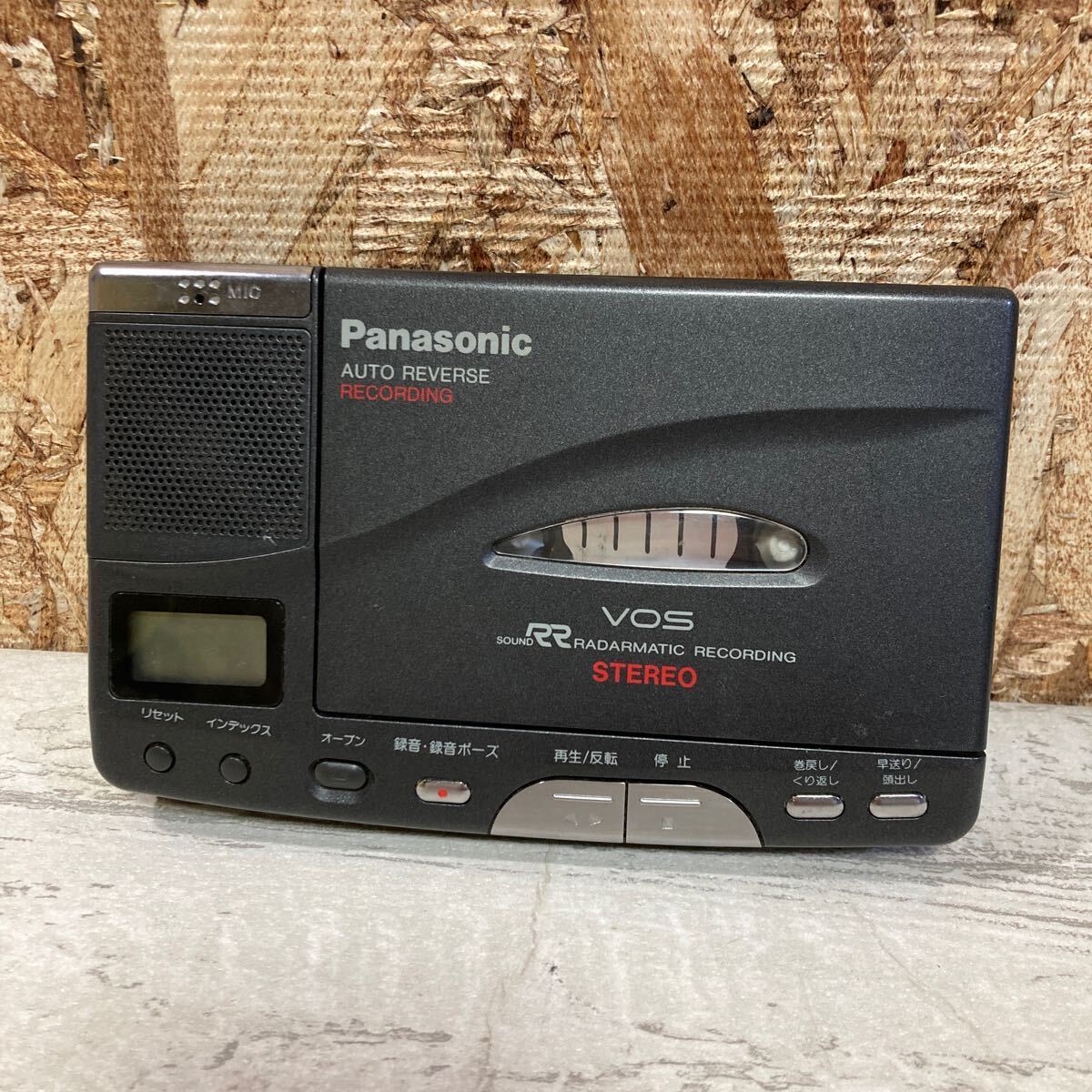 未動作 パナソニック カセットレコーダー ブラック Panasonic RQ-L500 AUTO カセットプレーヤー REVERSE RECORDING クリックポスト送料185_画像1