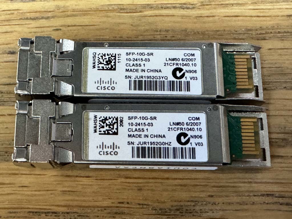 ■Cisco SFPモジュール SFP-10G-SR 2個セット_画像1