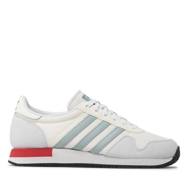 1円〜 新品 26.5cm アディダスオリジナルス USA 84 adidas originals スニーカー シューズ 80s モダン ランニング 白 赤 スエード 箱有_画像4