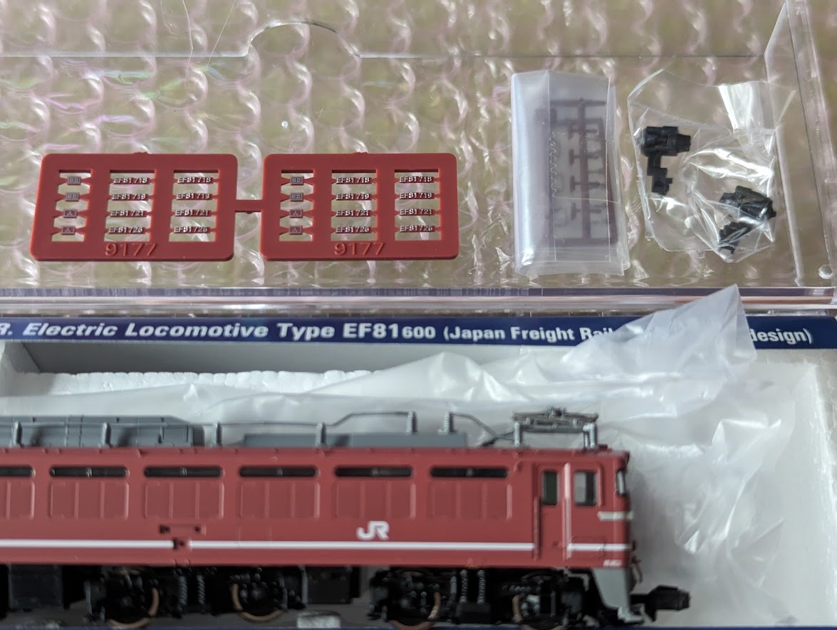 【Tomix】 9177 JR EF81 600形 電気機関車（JR貨物更新車） 新品同様美品_パーツも未使用です