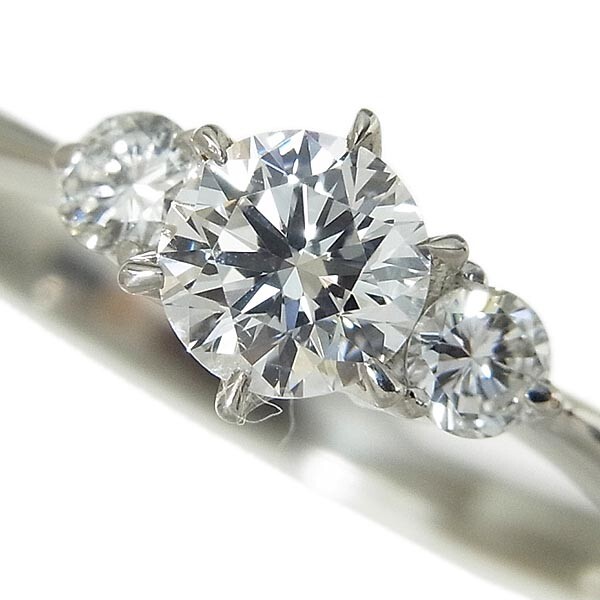 【楽ギフ_のし宛書】 Pt900 ダイヤモンド指輪 リング D:0.287ct 0.10ct E VVS-2 EX 2.4g 9号 プラチナ台