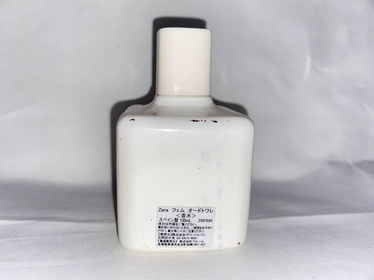 ほぼ満量　ザラ　ＺＡＲＡ　フェム　オードトワレ　香水　スプレー　１００ｍｌ_画像4