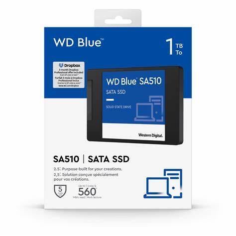 ●新品未開封　送料込み　Western Digital ウエスタンデジタルWD Blue SATA SSD 1TB 2.5インチ SA510 _画像1