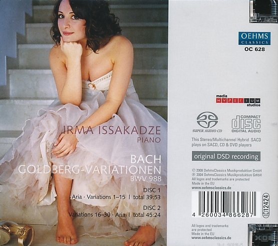 ★SACD★　J.S.バッハ「ゴルトベルク変奏曲」　イルマ・イサカーゼ（ピアノ）　2枚組_★SACD★　2004年録音　2枚組