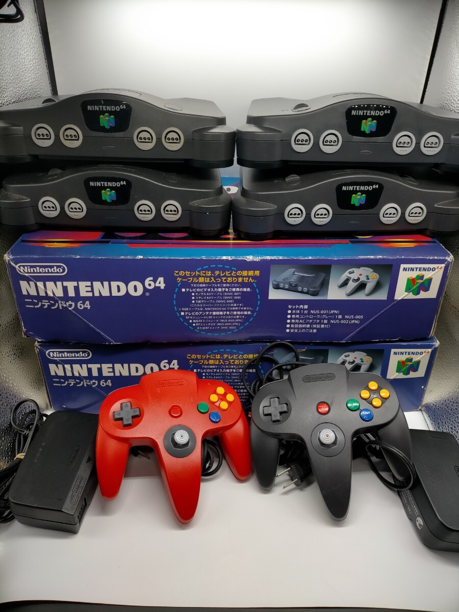 ニンテンドー64 本体 まとめ 4台セット NINTENDO 64 コントローラ 付属品あり_画像1