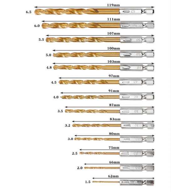 ドリルビット六角軸 １３本セット DIY ハンドメイド 穴あけ 工具_画像2