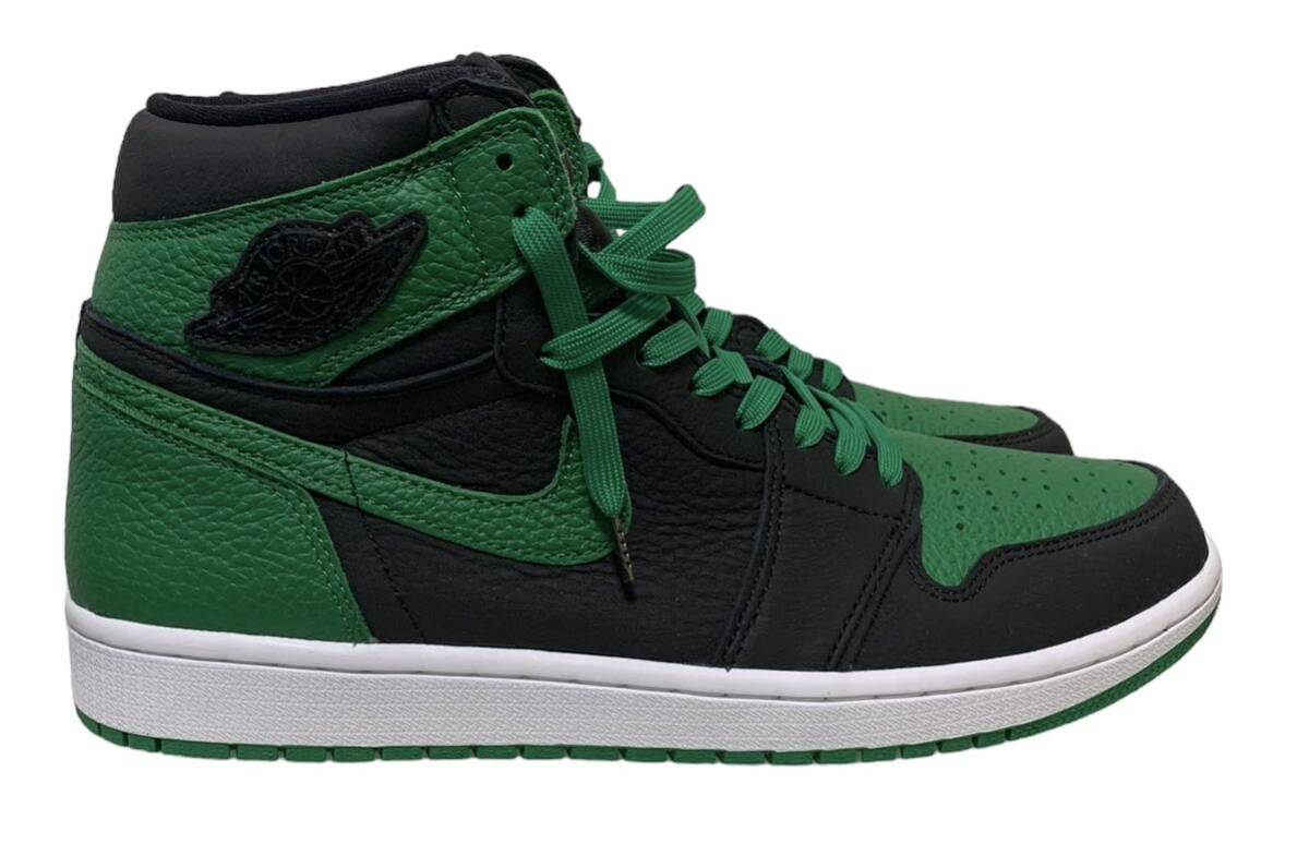 新品 オマケ付き NIKE AIR JORDAN 1 High OG Black/Pine Green サイズ28.5cm US10.5 ナイキ エアジョーダン1 ハイ ブラック パイングリーン_画像3