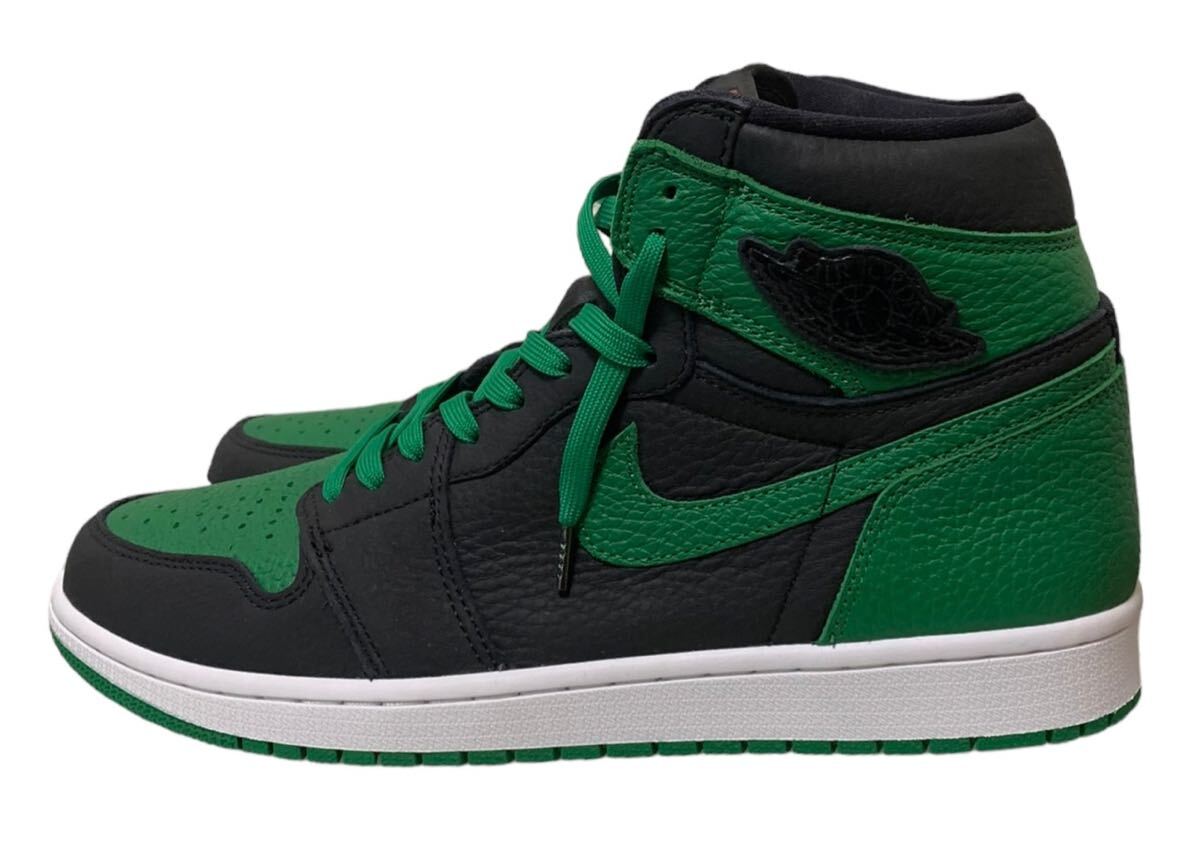 新品 オマケ付き NIKE AIR JORDAN 1 High OG Black/Pine Green サイズ28.5cm US10.5 ナイキ エアジョーダン1 ハイ ブラック パイングリーン_画像2