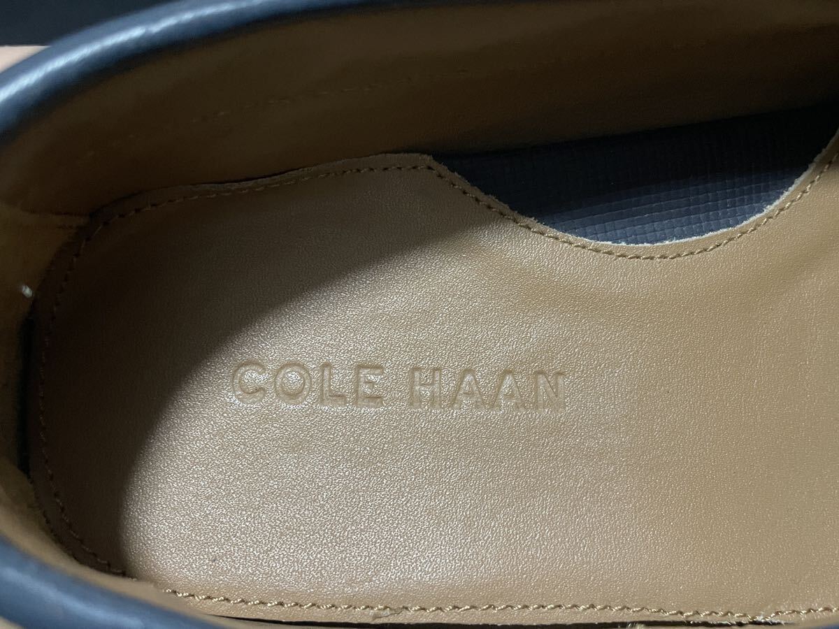 使用僅か COLE HAAN コールハーン 8.5M≒26cm C24514 レザーシューズ モカシン デッキシューズ ドライビングシューズ Uチップ ダークNVY_画像8