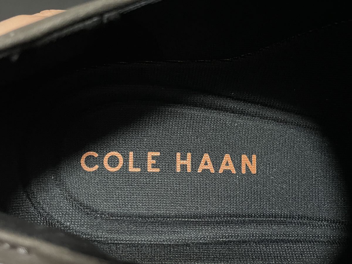 試し履きのみ COLE HAAN コールハーン C33761 9M≒26.5cm レザーシューズ レザースニーカー プレーントゥ グレー系 メンズ カジュアル の画像8