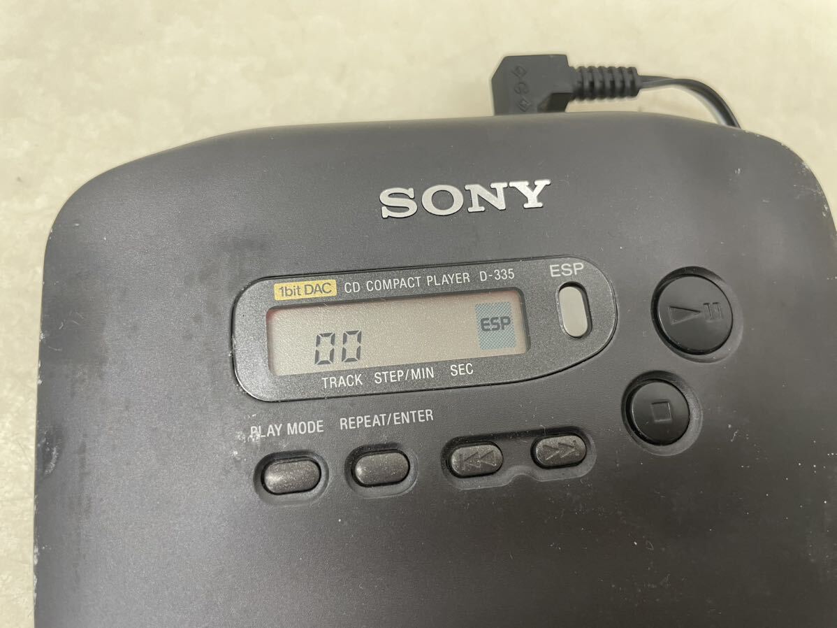 SONY ソニー Discman ESP ディスクマン D-335 CDウォークマン ポータブル CDプレーヤー 通電OK 動作未確認 ジャンク 部品取りの画像2