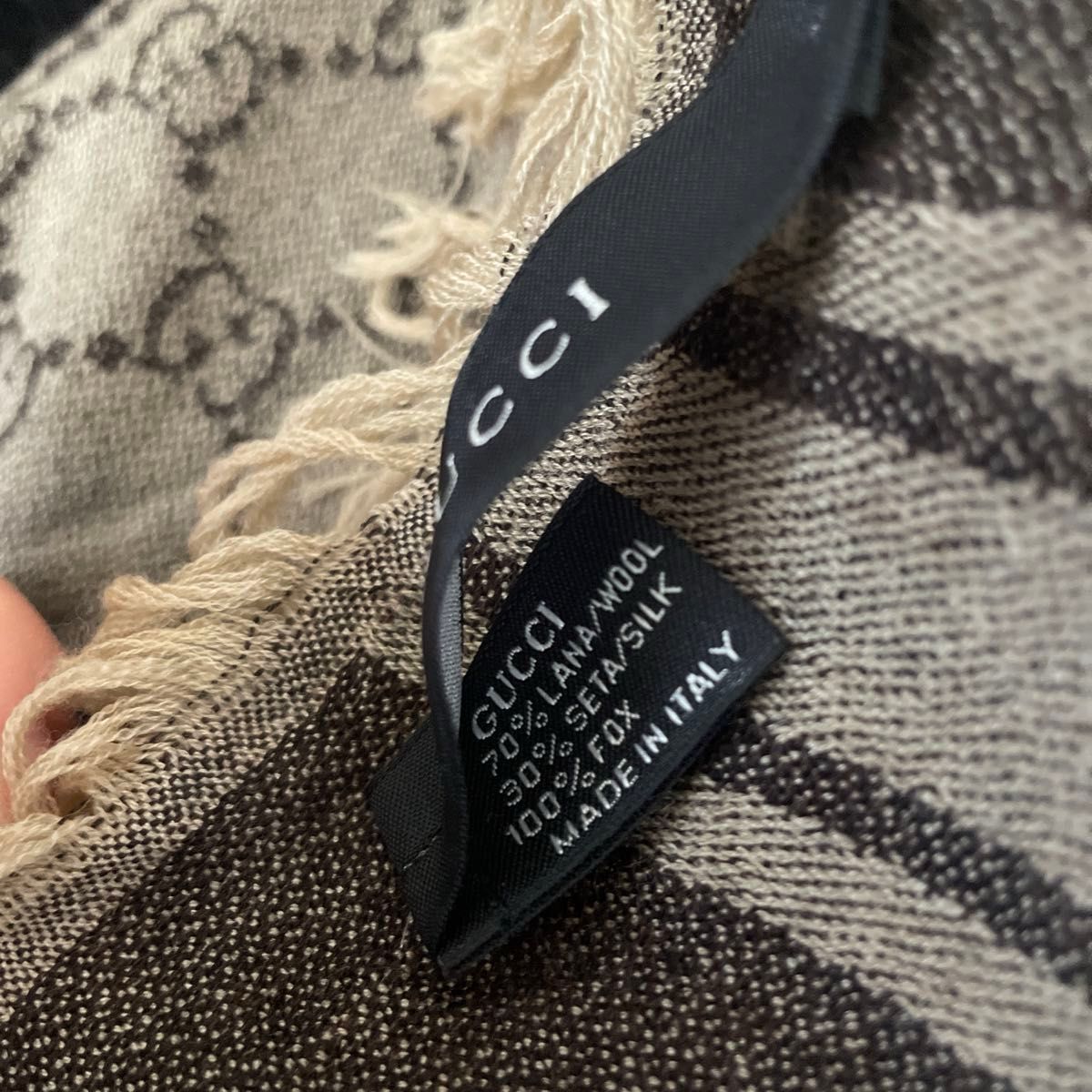 GUCCI グッチ ショール 大判ストール マフラー フォックスファー GUCCI グッチ ショール 大判ストール マフラー フォックスファー