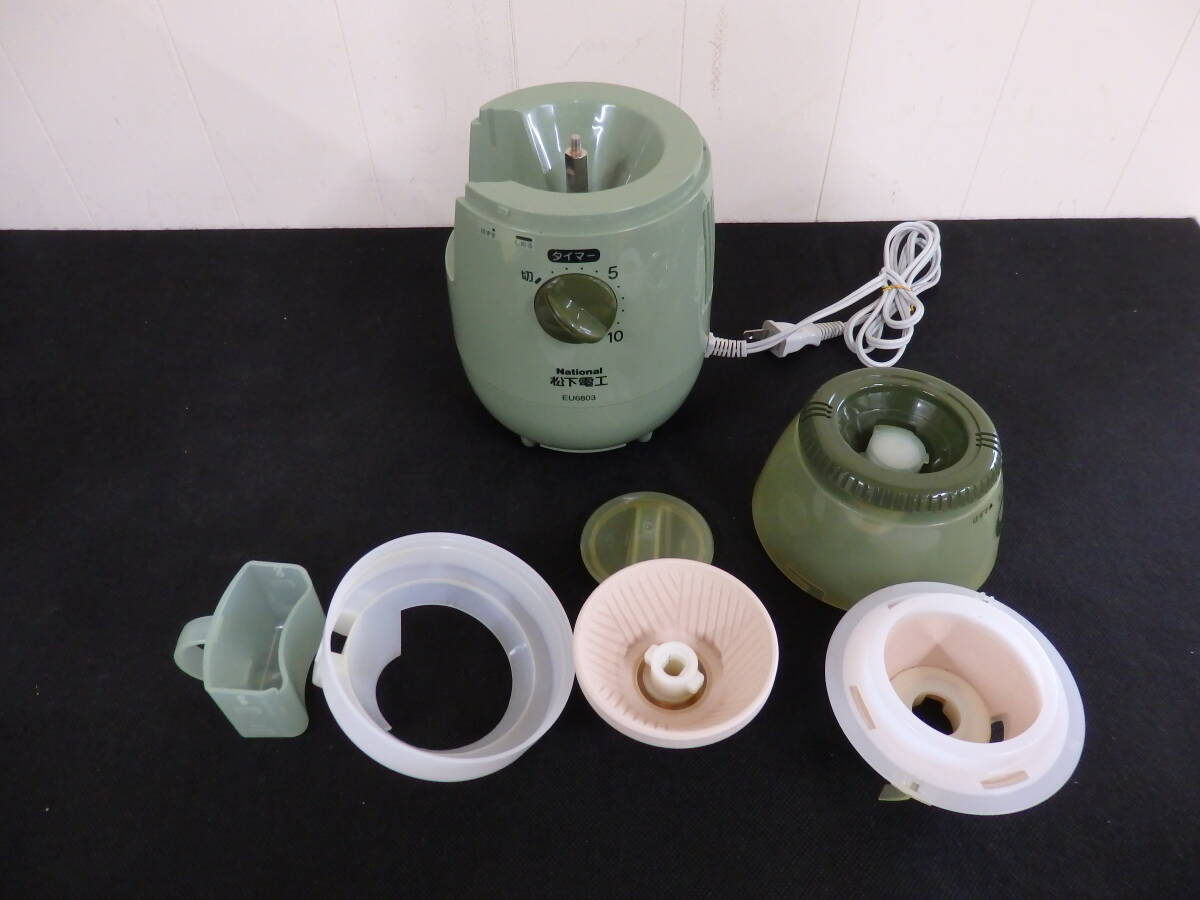 中古品 家庭用臼式 お茶粉末器 まるごと緑茶 EU6803 National 松下電工   ∞１８の画像4