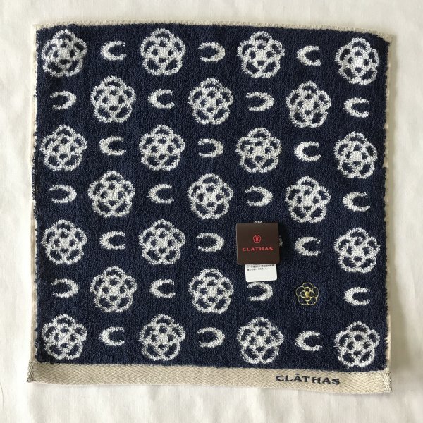 [ Clathas ] towel handkerchie 3 pieces set { new goods } navy blue navy * beige group 