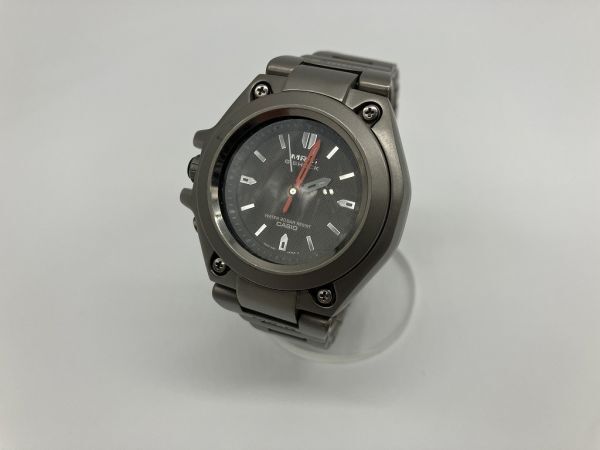 B1-209 CASIO カシオ G-SHOCK MR-G Gショック MRG-120T クォーツ レフトリューズ チタン ブラック文字盤 メンズ 腕時計_画像1