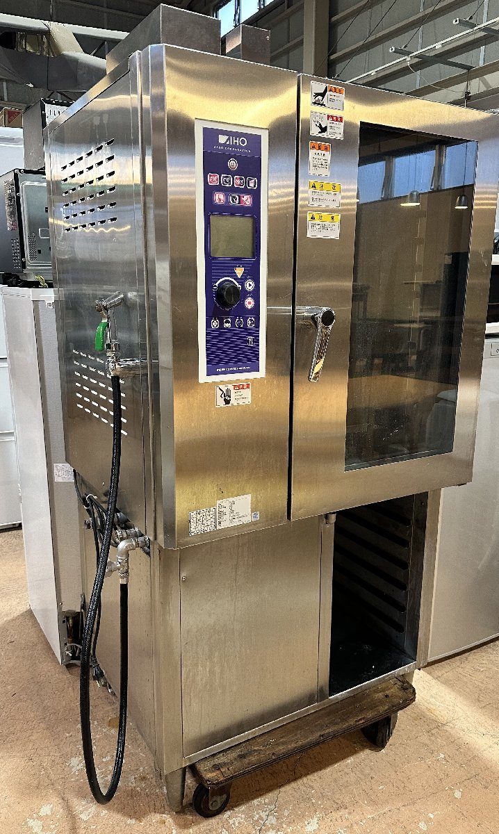 used AIHO アイホー スチームコンベクションオーブン コンビオーブン LPガス用 ラック6段 ACO-100GS 単相100V 厨房機器 調理器具_画像1