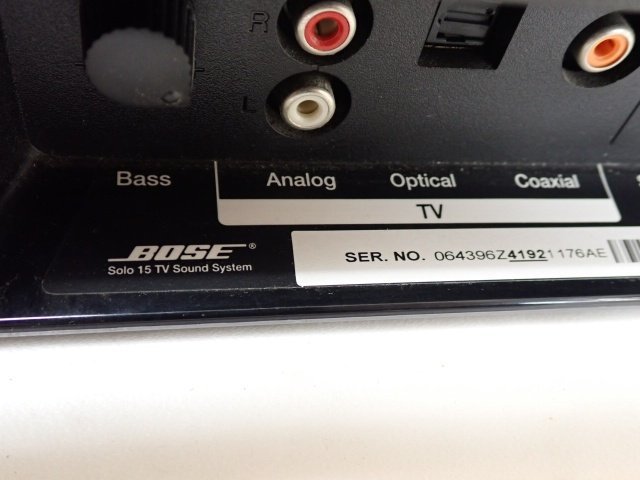 BOSE ボーズ サウンドバー ホームシアターシステム SOLO15 TV SOUND SYSTEM リモコン付 □ 6CFB3-2_画像5