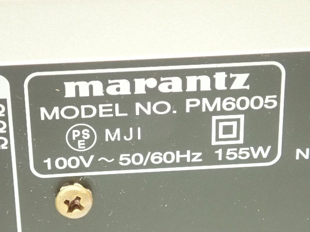 Marantz マランツ プリメインアンプ PM6005 2015年製 リモコン付き ¶ 6DA15-1_画像5
