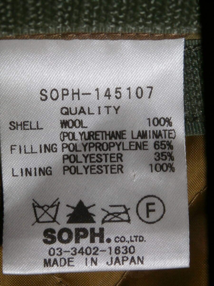 SOPHNET. SOPH ソフネット 2LAYER WOOL MOUNTAIN PARKA マウンテンパーカー ジャケット コート M thinsulate シンサレート_画像10