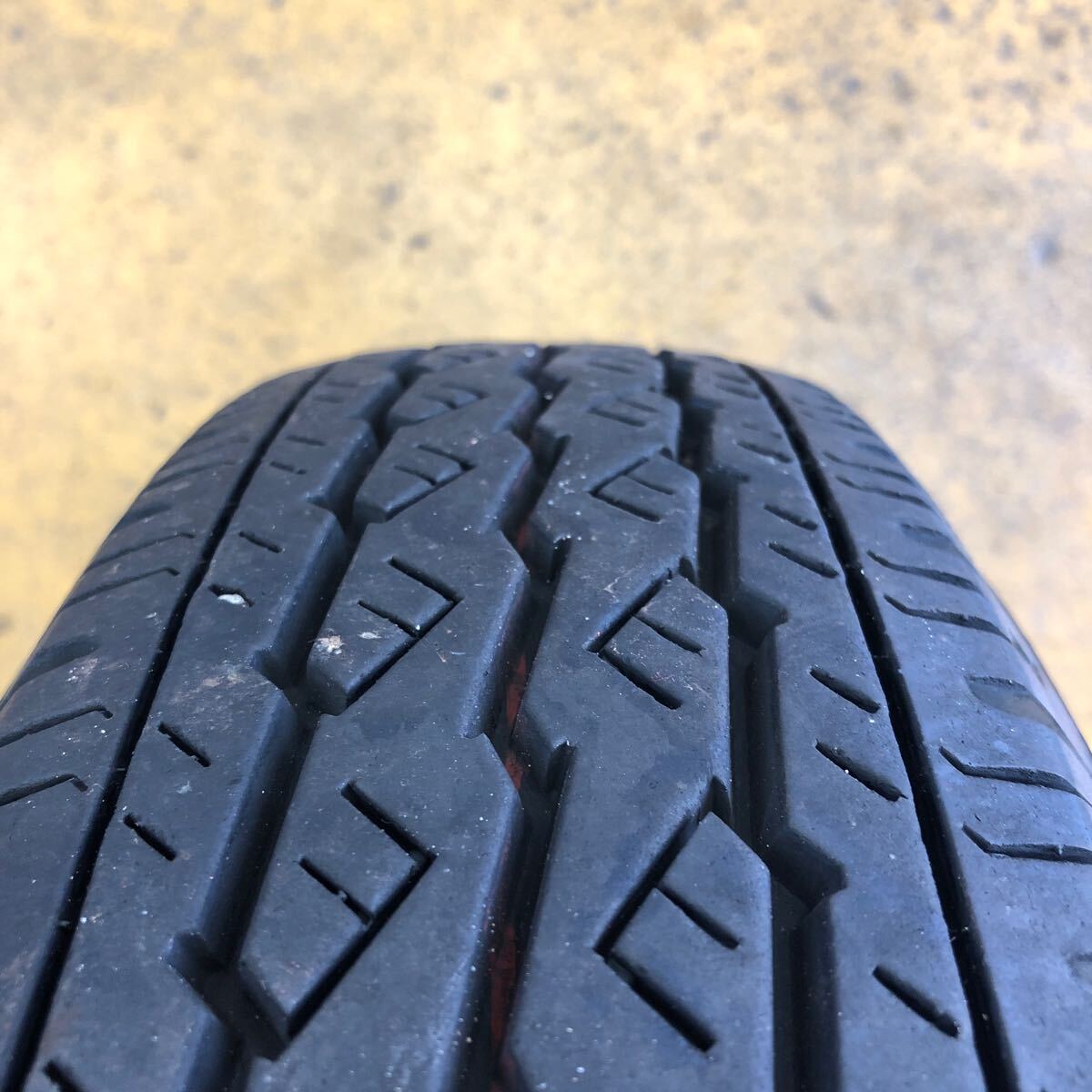 中古スチールホイール 14インチ 5J ET約+40 PCD100 4穴/ブリヂストンV600 155/80R14 2022年製 4本セット 9〜8分山_画像7