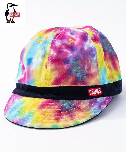 CHUMS Reversible Print Cap Tie-Dye Chums двусторонний принт колпак ( унисекс ) темно-синий | темно-синий Thai большой рисунок CH05-1163|Free