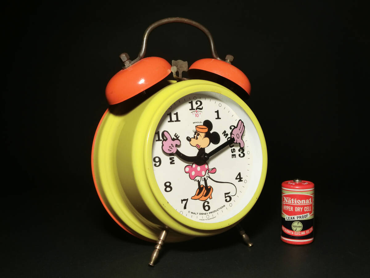 1960年代BRADLEY社ドイツ製ビンテージ目覚まし時計『パイカット ミニーマウス MINNIE MOUSE』ディズニー /ディスプレイ/古着屋の画像1