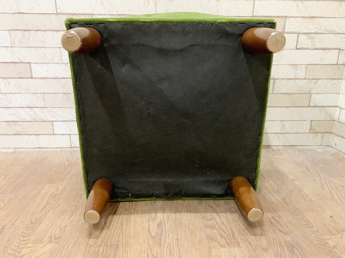  Karimoku 60 Karimoku K стул табурет подставка для ног плюш "мокет" зеленый стул поясница . стул зеленый retro современный 