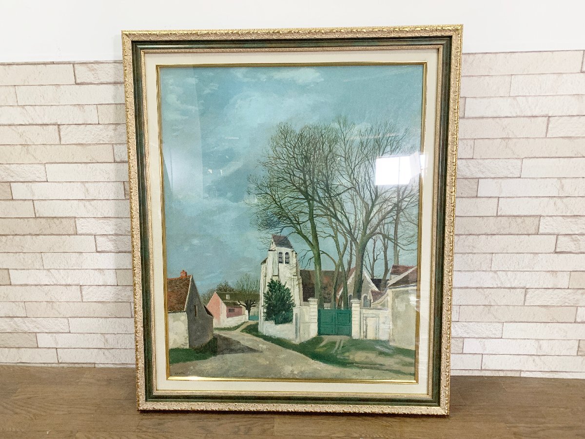 M.Potal landscape painting oil painting picture oil painting BELLEFONTAINE France picture frame decoration art amount size 81cm×96cm