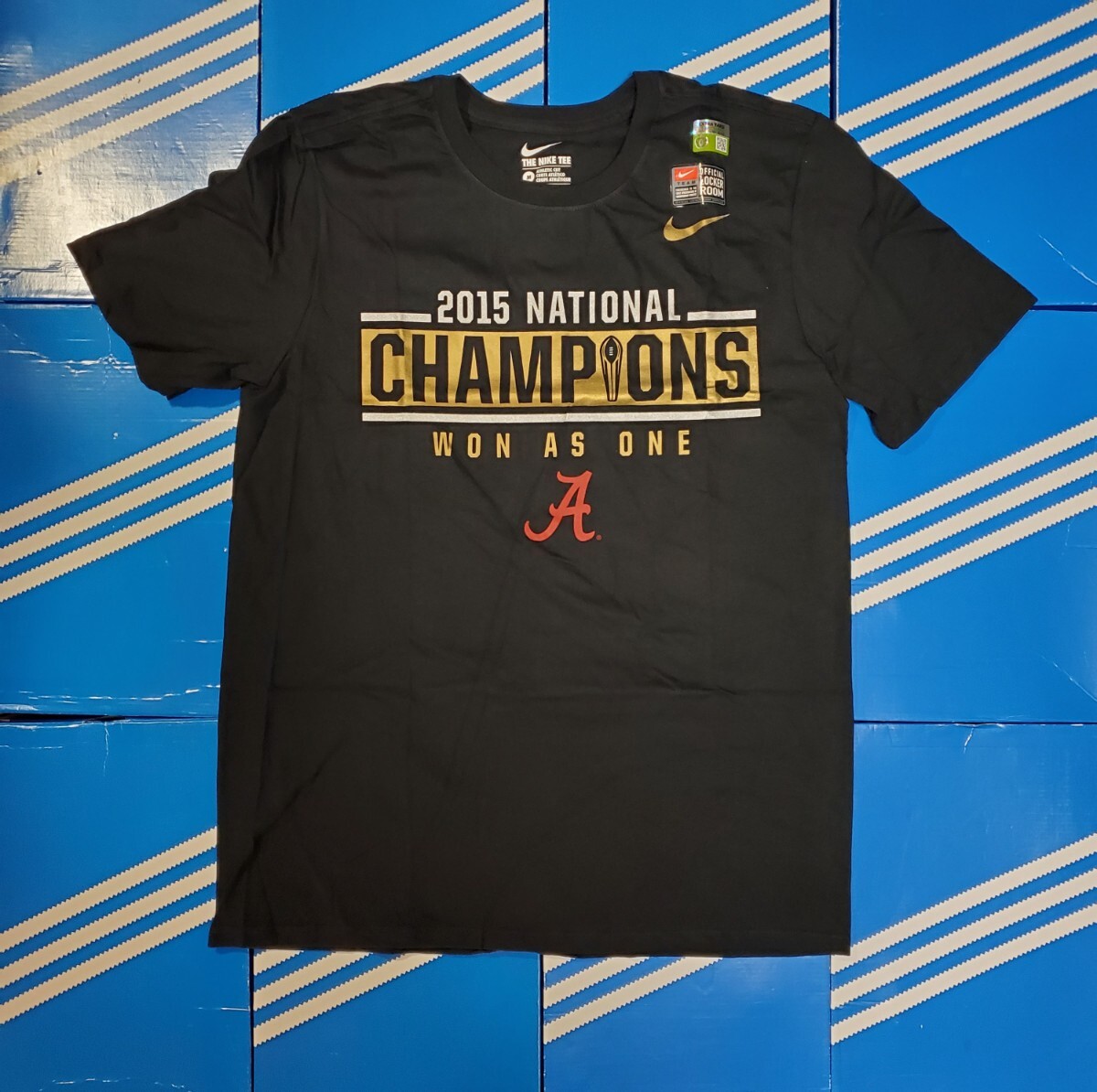 新品 ナイキ NCAA アラバマ大学 半袖Tシャツ Locker Room 記念Tシャツ アメリカ ブラック L 中古風 90sの画像1