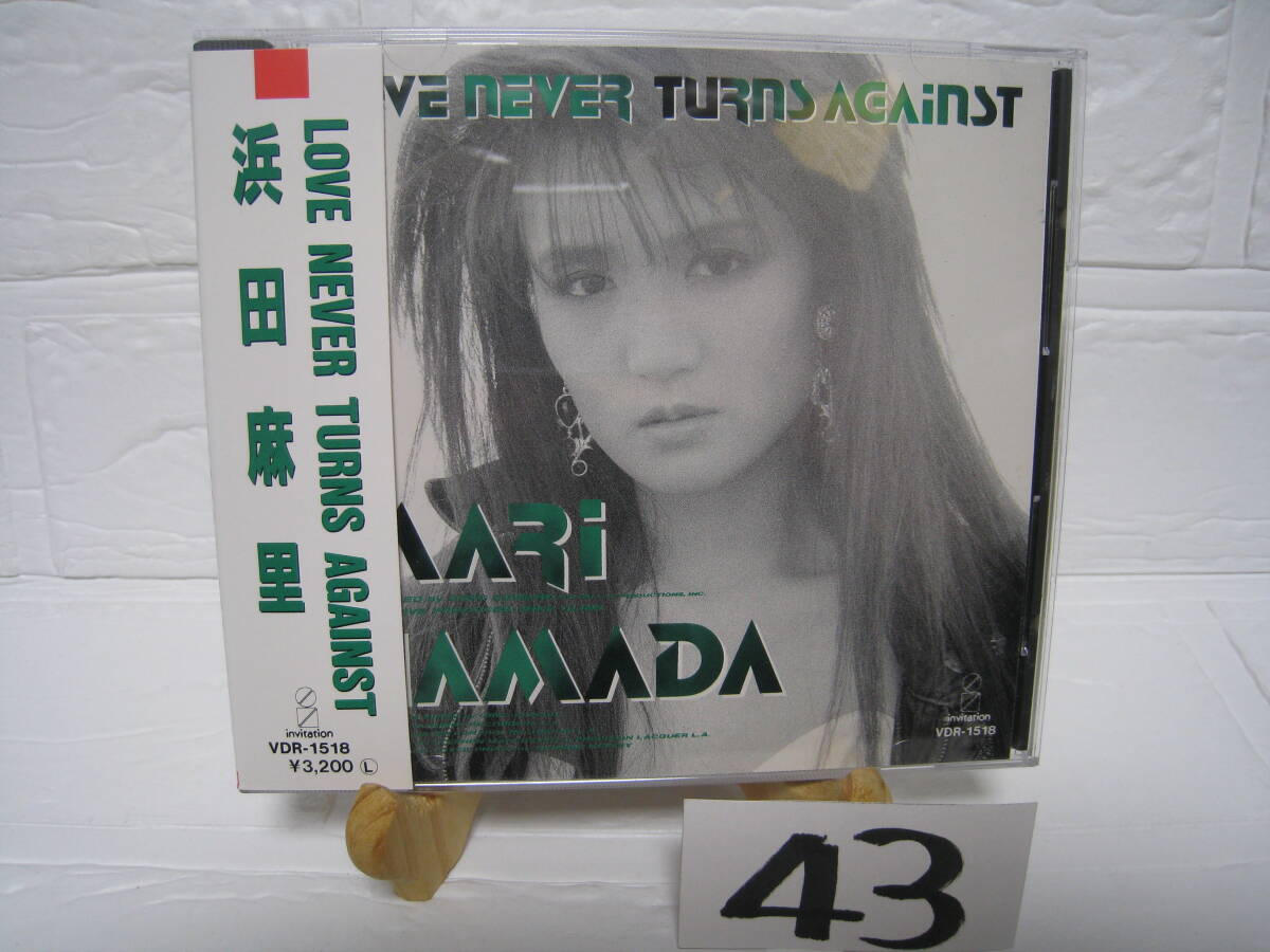 NO.43 美品 廃盤 CD 浜田麻里 LOVE NEVER TURNS AGAINST VDR-1518 旧規格 3200円盤 帯付の画像2