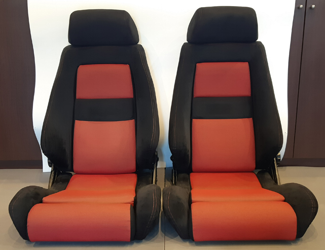 RECARO レカロ LX　LS　 黒アルカンターラ 張替品　中古品　２脚セット（管理 C03）_画像1