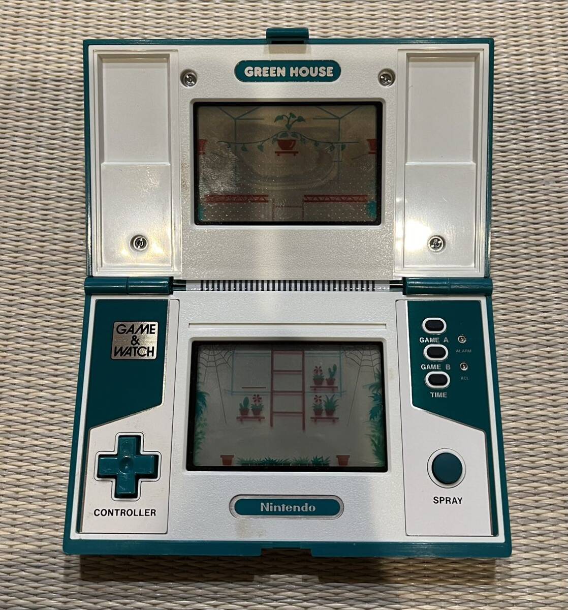 任天堂 Nintendo ゲームウォッチ GAME WATCH GREEN HOUSE グリーンハウス 携帯ゲーム機 レトロゲーム機_画像1