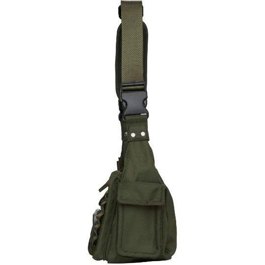 AMERI　2WAY SHOULDER MILITARY BAG　ミリタリーバッグ　カーキ ミリタリー ショルダーバッグ