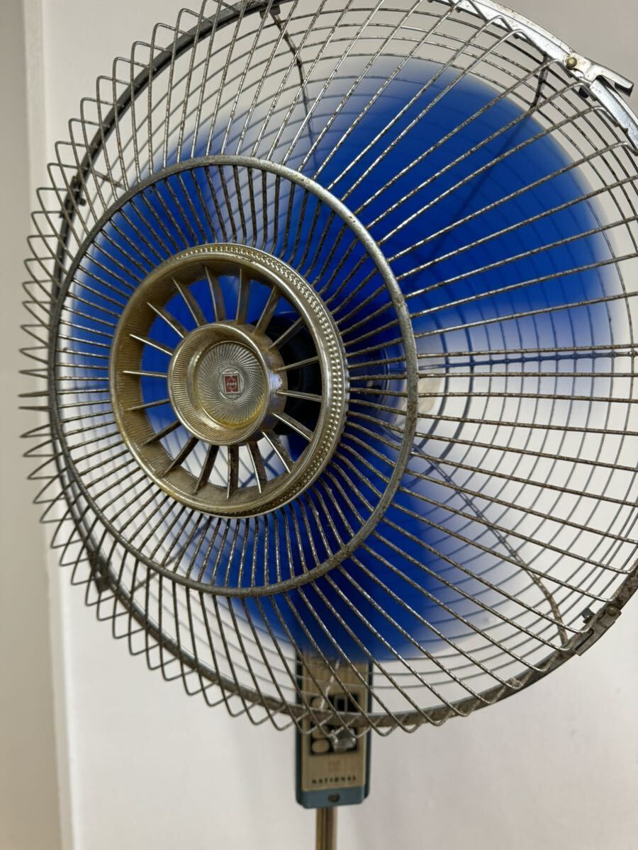 National/ National *F-40WB* large electric fan * Showa Retro * antique * electrification OK*3 sheets wings root * Junk *031131
