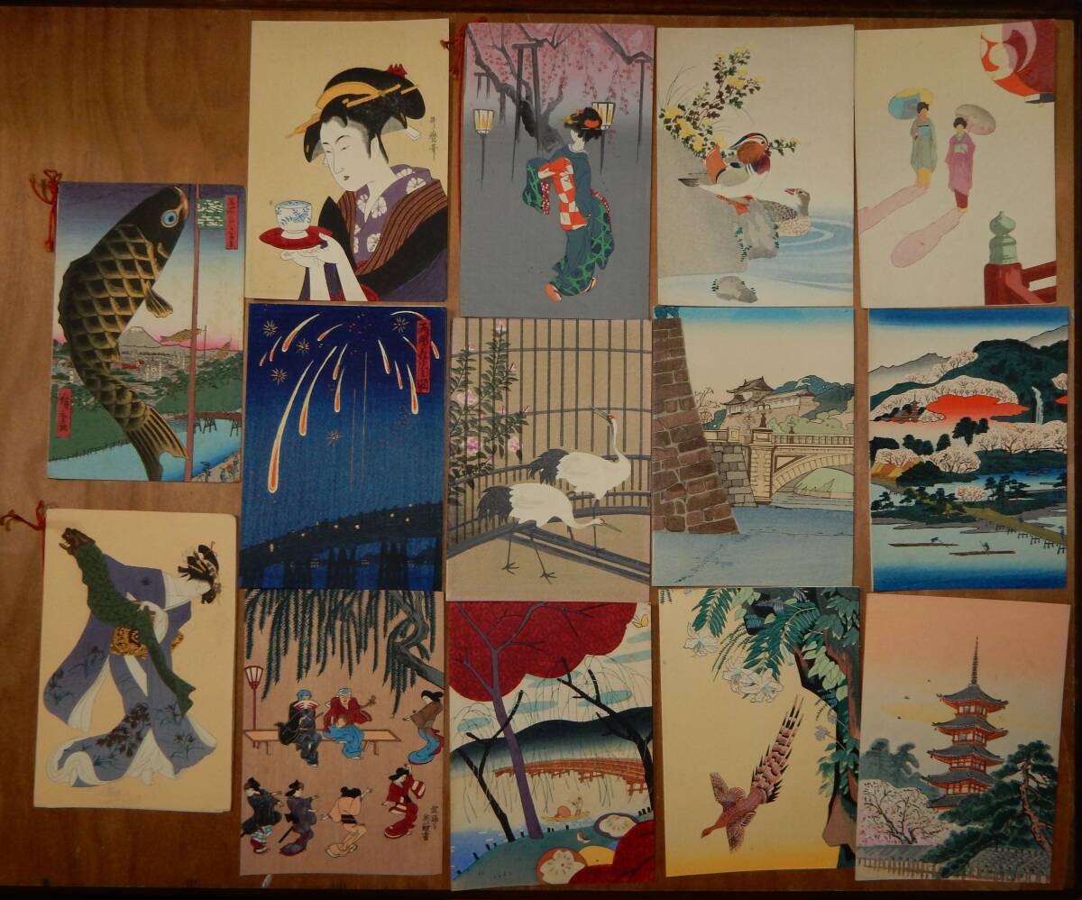送料込（沖縄以外)日本郵船 N.Y.K.LINE 香取丸 ディナーメニュー 大量 ２６枚 戦前 1937年～1938年 昭和１２～１３年 木版画 美人画 浮世絵の画像4