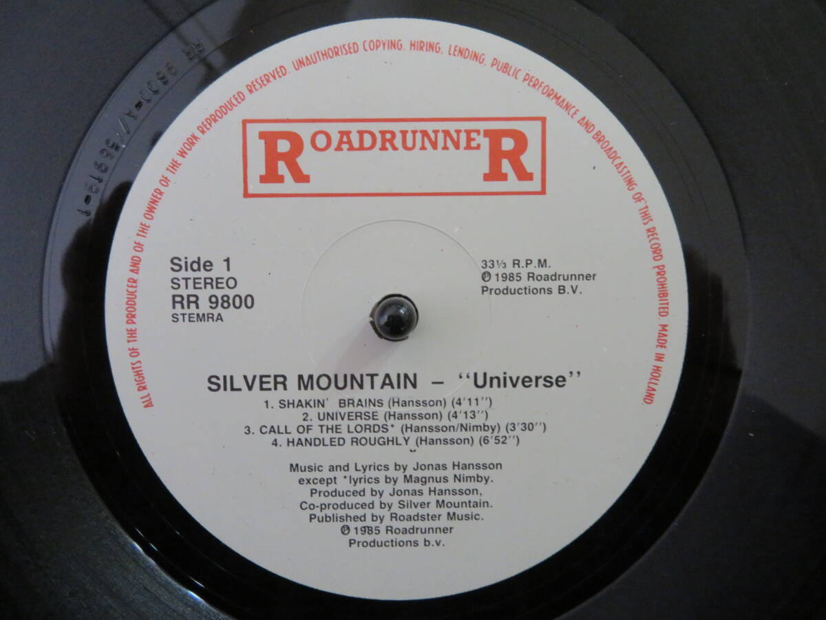 SILVER MOUNTAIN/Universe（オランダ：Road Runner RR 9800）'85_画像3