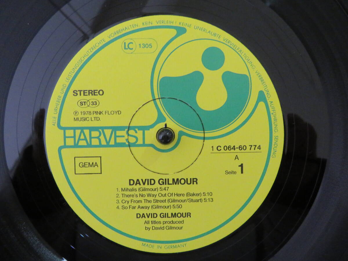 David Gilmour/same（ドイツ：Electrola 1 C 064-60 774）'78_画像4