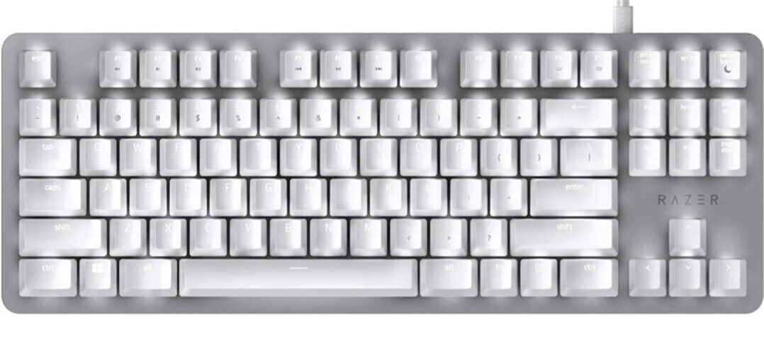 「1円スタート」！ US配列 RAZER BlackWidow Lite JP RZ03-02640800-R3J1 青軸 Mercury White Razerの画像4