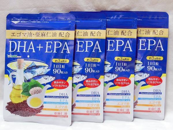 ■新品未開封■シードコムス エゴマ油・亜麻仁油配合 DHA＋EPA 約12ヶ月分（約3ヶ月分×4袋）■送料無料■_画像1