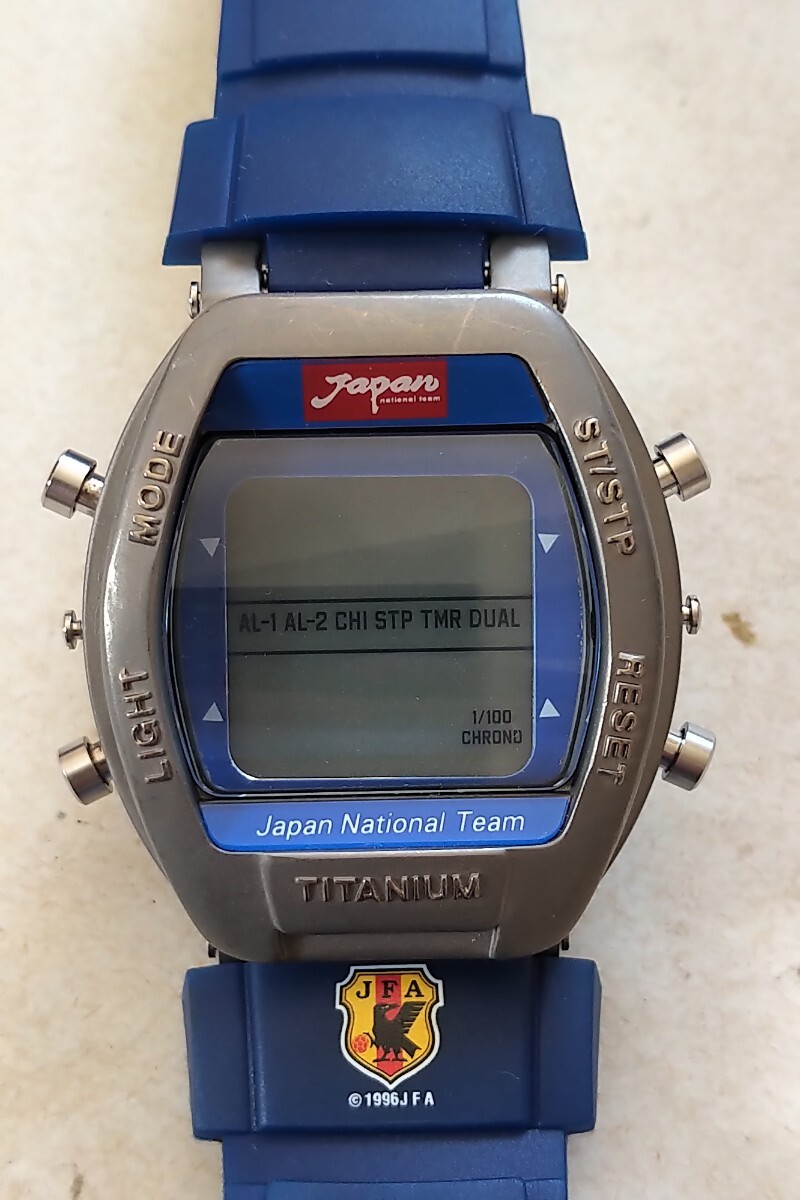  Citizen CITIZEN Samurai Japan 1996 JFA футбол Япония представитель титан часы Junk прекрасный товар 4-DTZ004.zeru нет 