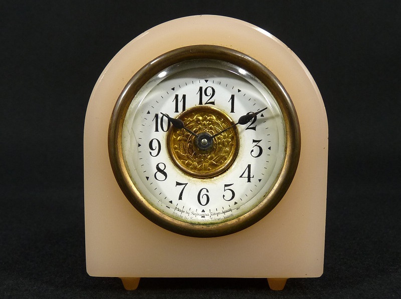 《ＶＰ》日本製 SEIKOSHA 精工舎製 アンティーク ガラス置時計 ２点 まとめて 作動品_画像6