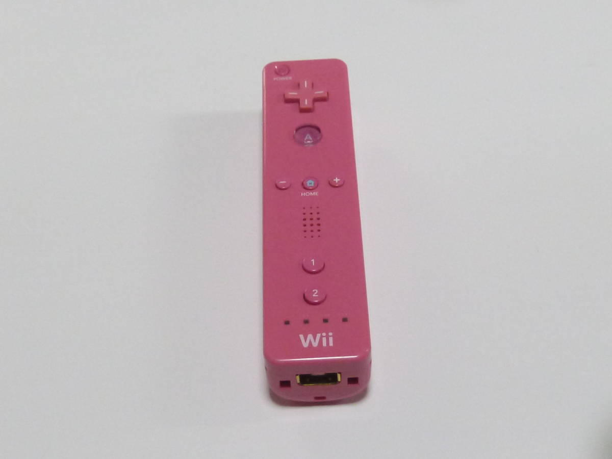 R065【送料無料 即日発送 動作確認済】Wii リモコン 任天堂 Nintendo 純正 RVL-003 ピンク　コントローラー