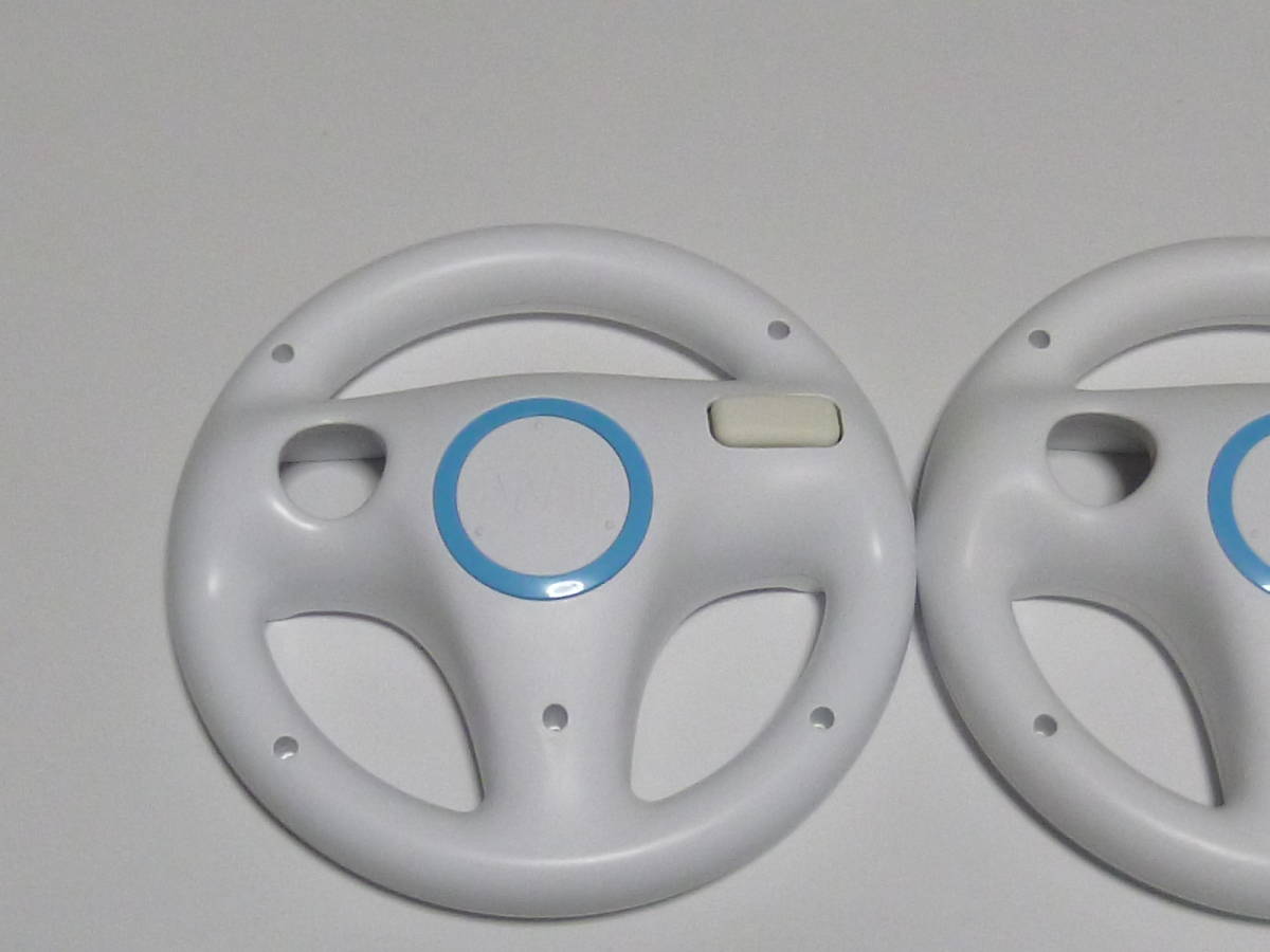 HD009【送料無料 即日発送 動作確認済】Wii ハンドル 2個セット 任天堂 純正 白 マリオカート ステアリング の画像2