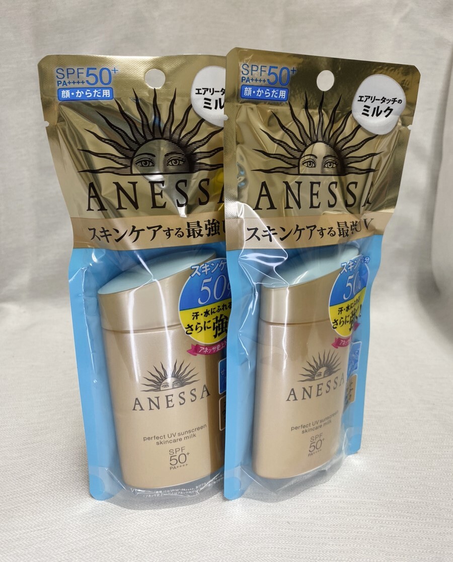 【未使用品】資生堂 SHISEIDO アネッサ ANESSA アネッサ 日焼け止め ２点セット パーフェクトUV スキンケアミルク NA 60ml SPF50+/PA++++_画像1