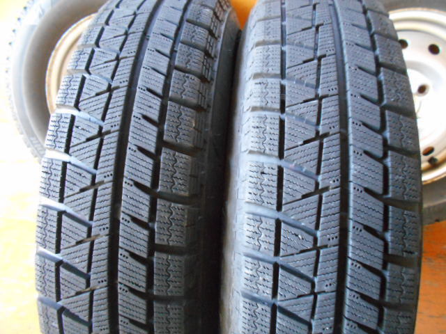 ET5219 TOPY鉄ホイール BS アイスパートナー2 145/80R13 4本セット 溝有 4.00B 100 2020年製タイヤの画像4