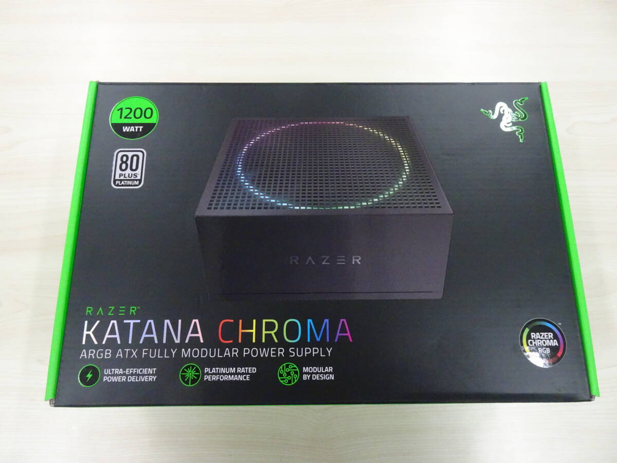 【美品】RAZER KATANA CHROMA RGB 1200W 80PLUS PLATINUM PC電源_画像1